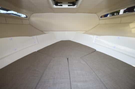 The interior of a Bayliner VR5 Cuddy Boat For Sale UK at Bates Wharf Marine Sales