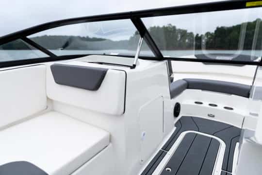 The interior of the Bayliner Heyday WT-2DC Wakeboard Boat For Sale at Bates Wharf