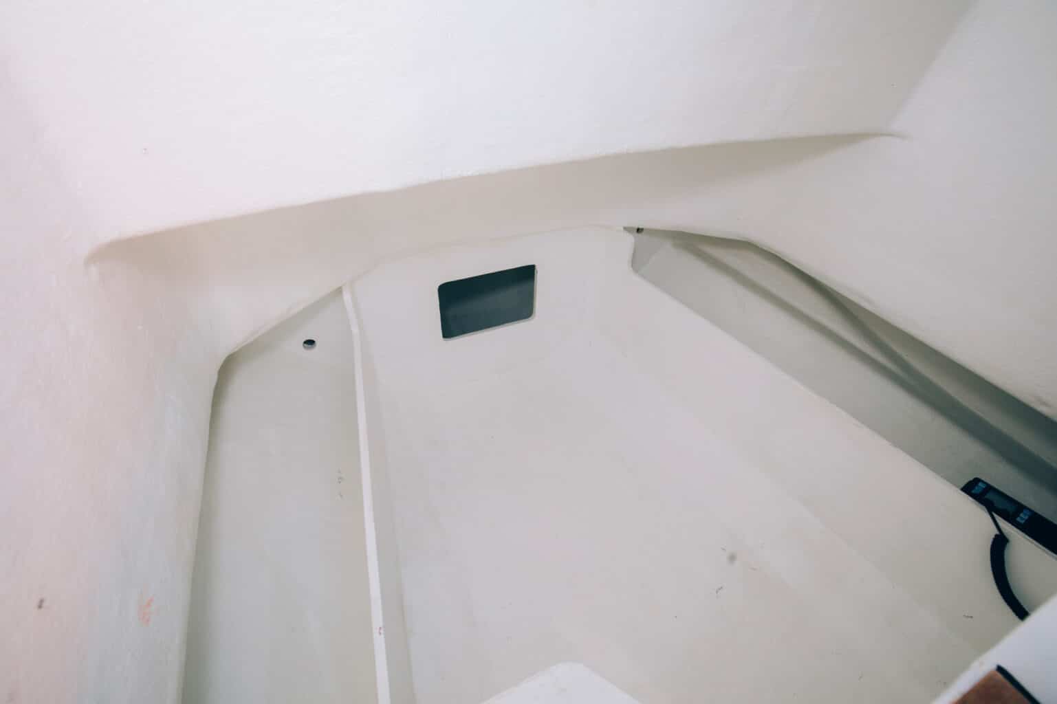 The interior of the Beneteau Flyer 6 Spacedeck for sale at Bates Wharf