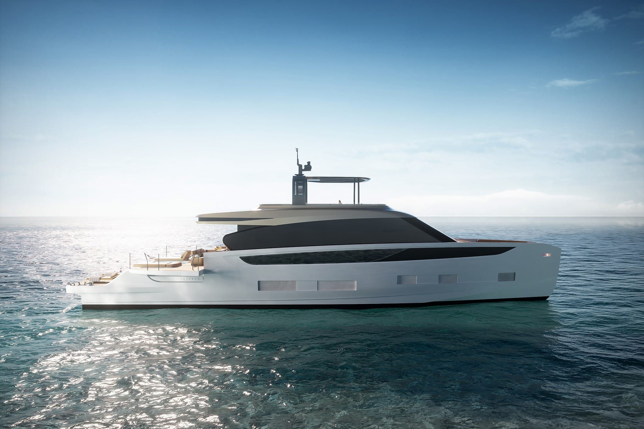 The Azimut Seadeck 9 for sale UK at Bates Wharf
